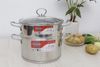 Ảnh Bộ nồi xửng inox 5 đáy nắp kính 24 cm Sunhouse SSP25124 0
