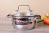 Ảnh Nồi inox 3 đáy nắp kính 16 cm Happycook N16 MLGP 0
