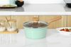 Ảnh Quánh nhôm chống dính nắp kính 18 cm Green Cook GCS225-18IH 0