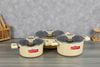Ảnh Bộ 3 nồi nhôm chống dính nắp kính Elmich EL-5112YA 0