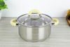 Ảnh Nồi inox 3 đáy nắp kính 20 cm Delites CW-S042-20A 0