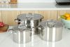 Ảnh Bộ 3 nồi inox 3 đáy nắp kính Delites CW-B041-A 0