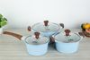 Ảnh Bộ 3 cái nồi quánh Ceramic nắp kính Green Cook GCS22-T1 0