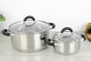 Ảnh Bộ 2 nồi inox 3 đáy nắp kính Delites CW-S051-4A 0