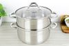 Ảnh Bộ nồi xửng inox 3 đáy nắp kiếng đáy từ 24 cm Delites CW-S106-1 0