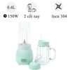 Ảnh Máy Xay Sinh Tố Bear Gồm Hai Cối Rời LLJ-C04W1, Màu Xanh - Hàng Quốc Tế - Bản Tiếng Anh 0