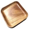 Ảnh Dĩa Vuông Gỗ Xà Cừ Thanh Tú 20cm 0