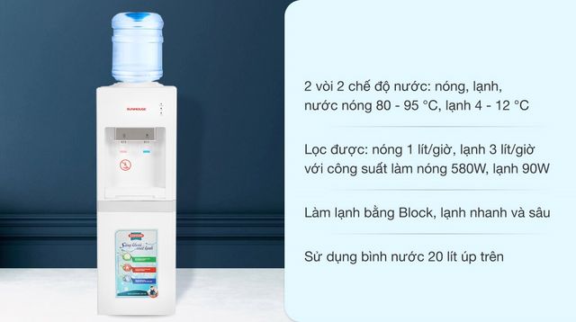 Ảnh Cây nước nóng lạnh Sunhouse SHD9612 670W