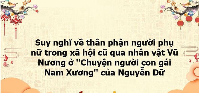 Hình ảnh minh họa nghệ thuật về nhân vật Vũ Nương (Nguồn: Internet)
