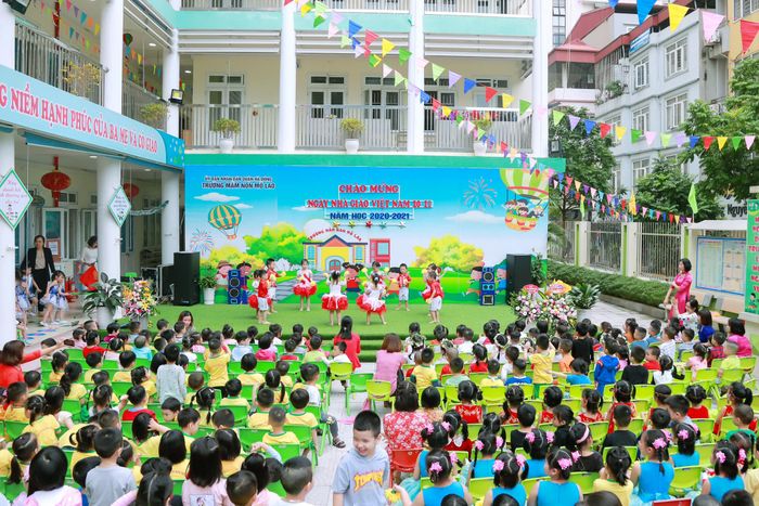 Hình ảnh thứ hai về Trường Mầm non Mỗ Lao - góc vui chơi sáng tạo đầy màu sắc