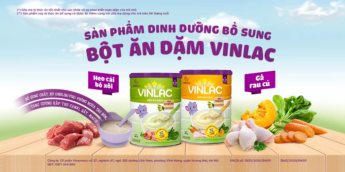 Hình ảnh bột ăn dặm Vinlac - Sản phẩm chính hãng