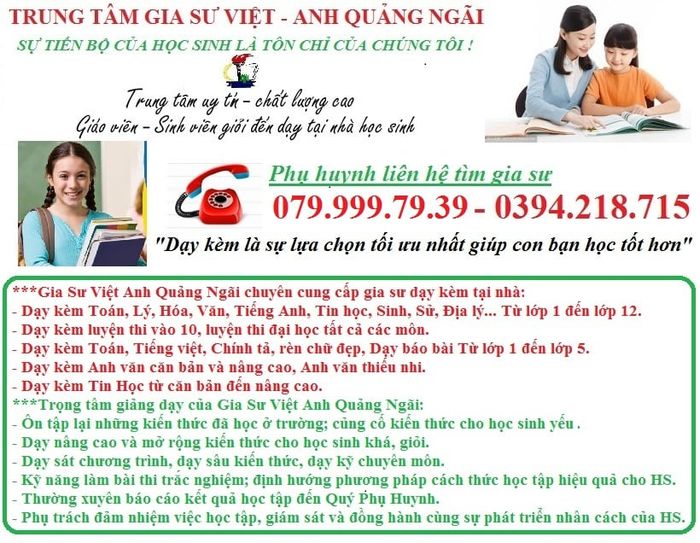 Trung tâm gia sư Việt Anh Quảng Ngãi - Hình ảnh sống động về môi trường giảng dạy chất lượng, nơi ươm mầm tài năng.