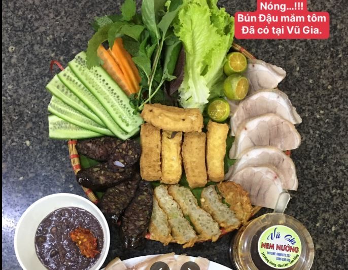 Những món ăn hấp dẫn tại Nem Nướng Vũ Gia