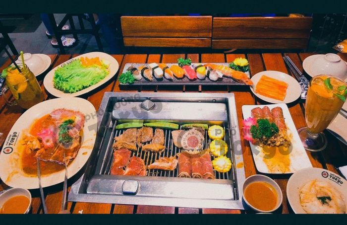 Hình ảnh các món nướng đặc trưng tại Phố Nướng Tokyo