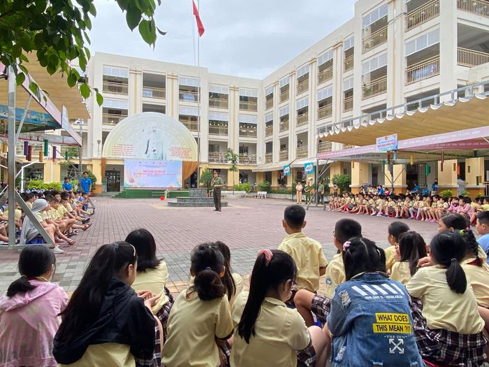 Không gian xanh mát tại Trường Tiểu học Trương Quyền