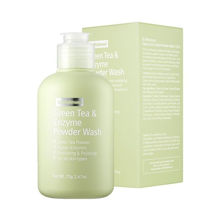 Hình ảnh bột rửa mặt Trà xanh By Wishtrend Green Tea & Enzyme Powder Wash 1