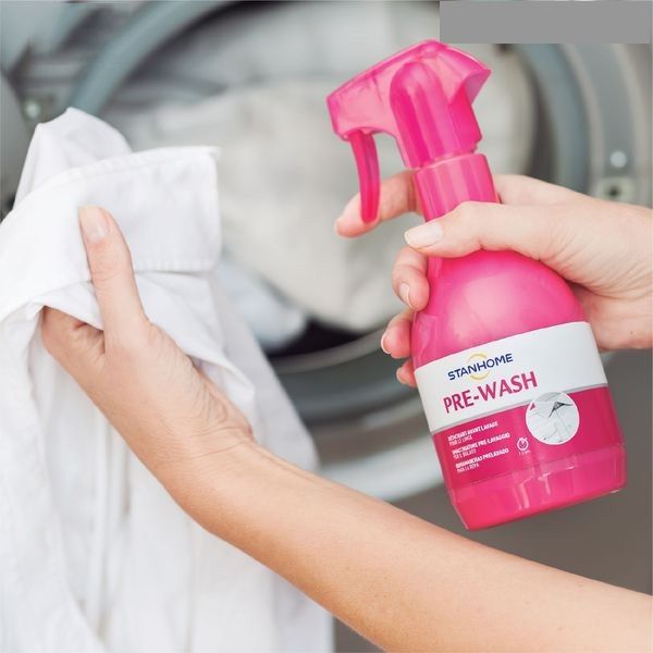 Hình ảnh minh họa hiệu quả tẩy vết bẩn của Pre-Wash Extra Stanhome