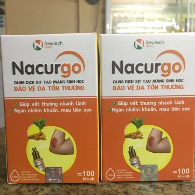 Hình ảnh sản phẩm Nacurgo - Dung dịch xịt tạo màng sinh học bảo vệ da