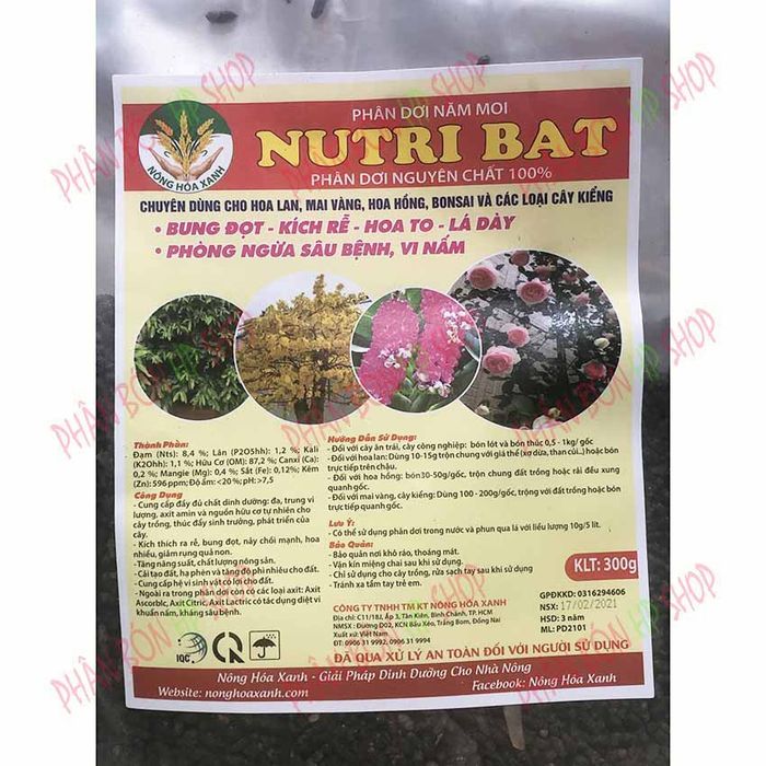Hình ảnh thực tế phân dơi NUTRI BAT - Tinh hoa dinh dưỡng từ thiên nhiên