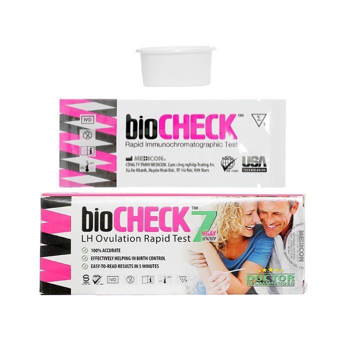 Hình ảnh chi tiết Que Thử Rụng Trứng BioCHECK - Phiên bản mới nhất