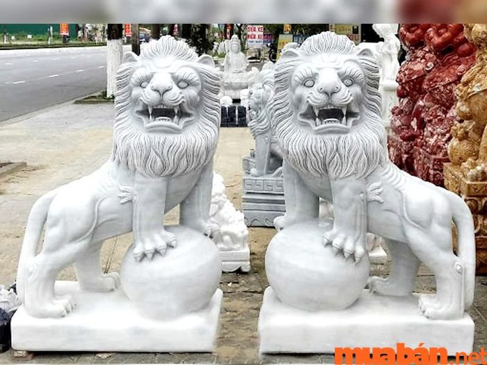 Tượng sư tử đá phong thủy với thiết kế đẹp và ý nghĩa sâu sắc
