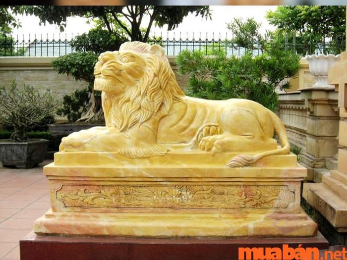 Tượng sư tử đá phong thủy với thiết kế đẹp mắt