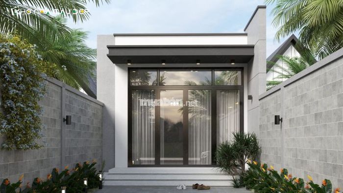 Nhà ống 1 tầng 80m2 phong cách tối giản
