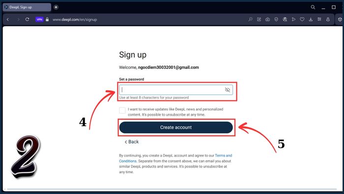 Hướng dẫn chi tiết đăng ký tài khoản DeepL - Phần 2