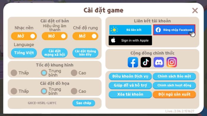 Cách đăng nhập Play Together bằng Facebook - bước 3
