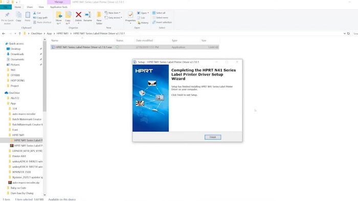 Các bước cài đặt máy in HPRT N41 bước 2