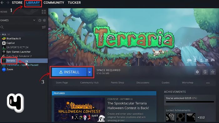 Hướng dẫn cài đặt Terraria trên máy tính - bước 4