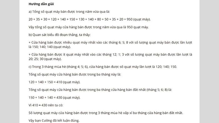 biểu đồ đoạn thẳng