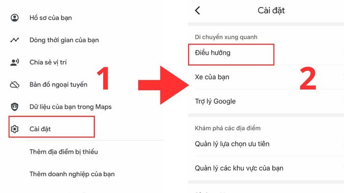 Hướng dẫn bật tính năng hiển thị tốc độ trên Google Map iOS – Thao tác 2