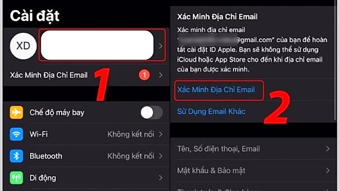Hướng dẫn chi tiết cách lấy mã xác minh email trên iPhone thông qua tài khoản iCloud - Bước 1