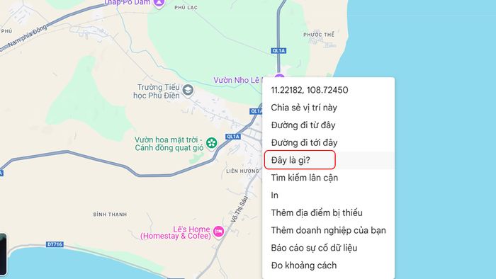 Hướng dẫn lấy tọa độ trên Google Map bằng máy tính - Bước 2