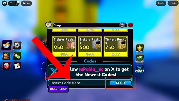 Hướng dẫn nhập mã Arise Crossover bước 4