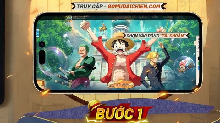 Cách nhập code GOMU Đại Chiến bước 1