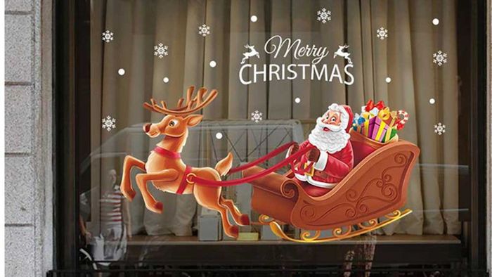 Ý tưởng trang trí cửa kính Noel độc đáo với thiết kế sáng tạo, lôi cuốn