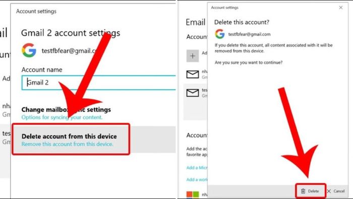 Hướng dẫn xóa tài khoản Microsoft trên Windows 10 cách 1 - Bước 3