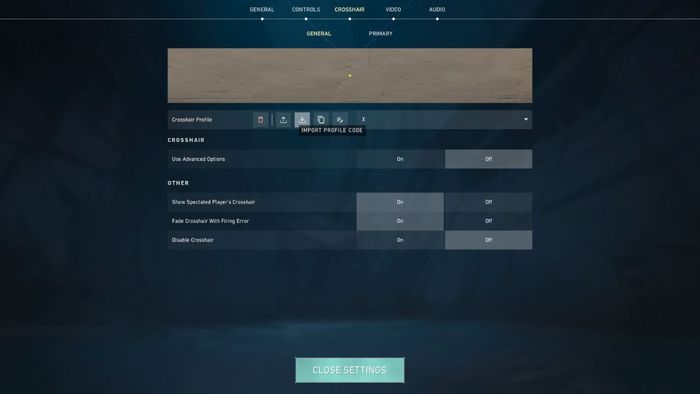 Hướng dẫn tùy chỉnh tâm ngắm Valorant Crosshairs - Bước 1