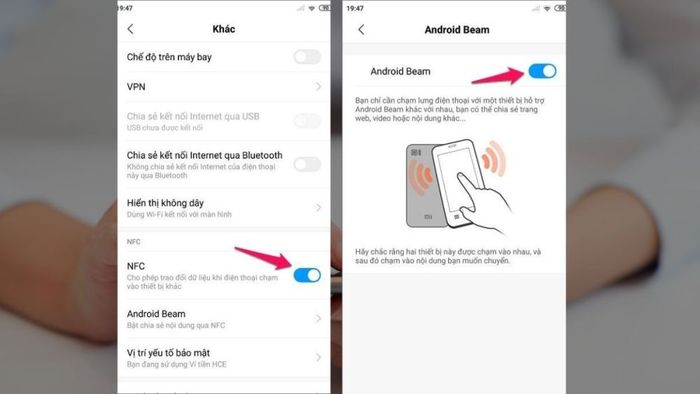Hướng dẫn bật NFC trên Android: Bước 3