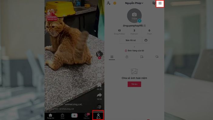 Cách kích hoạt tính năng nhận quà từ phát trực tiếp trên TikTok - Bước 1