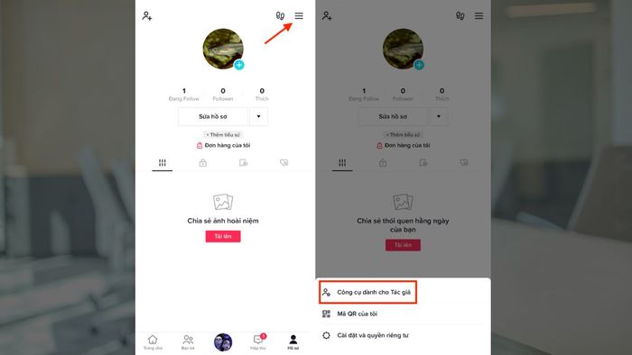 Hướng dẫn rút tiền từ quà tặng trên TikTok - Bước 1