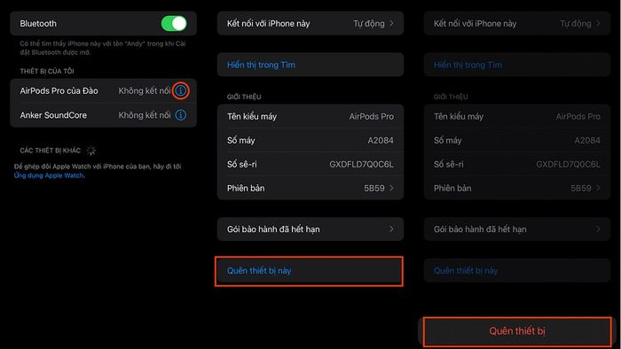 Reset lại AirPods
