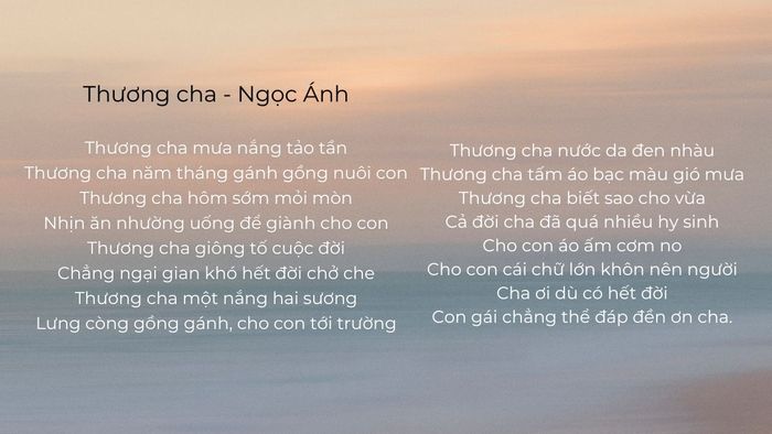 Thơ về ngày của cha