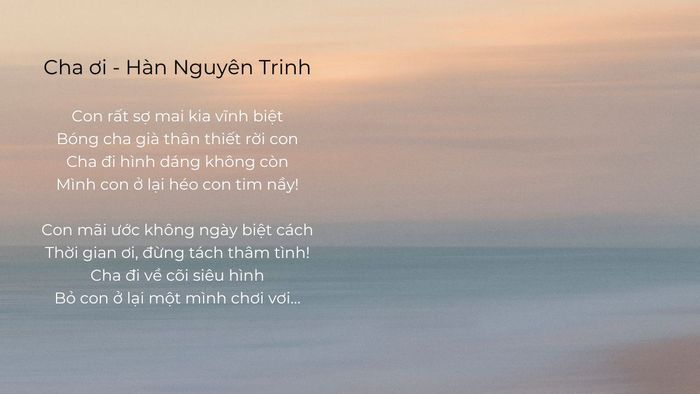 Bài thơ hay về cha với sự sâu lắng