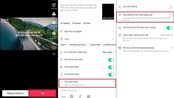 Hướng dẫn đăng video lên TikTok rõ nét