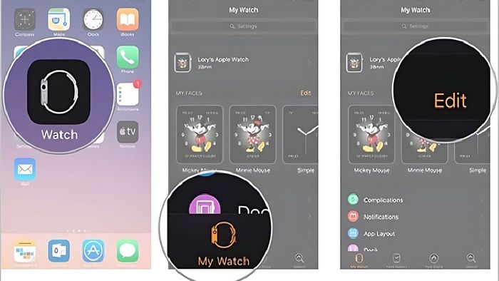 Sắp xếp lại các giao diện hình nền cho Apple Watch