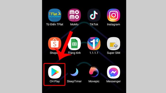 Cập nhật Facebook trên Android thủ công - bước 1