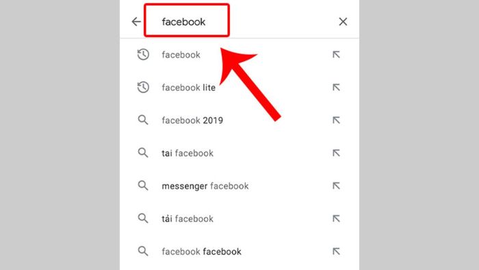 Cập nhật Facebook trên Android thủ công - bước 2